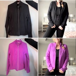 2 BUNDLE: XL athleta hope jackets (black and purple)
